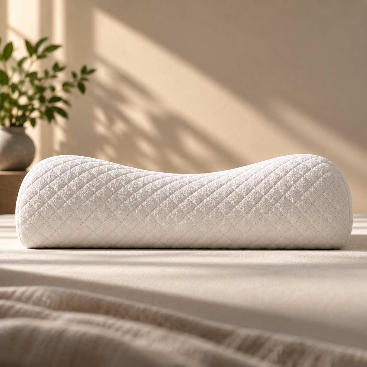 Stomach sleepers with the Nidra pillow